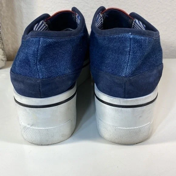 Stella McCartney Platform Slip On Sneakers Canvas And Suede Size 41 EU/11 US